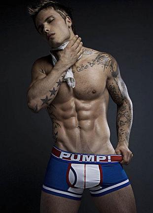 Чоловічі труси боксерки pump. колір синій. артикул: 04-0949