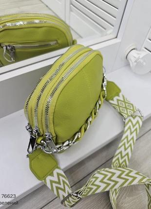 Женская стильная и качественная сумка из эко кожи лайм7 фото