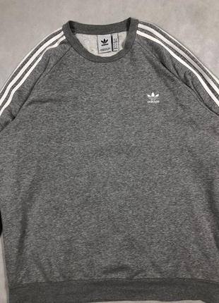 Сірий оверсайз світшот adidas 2