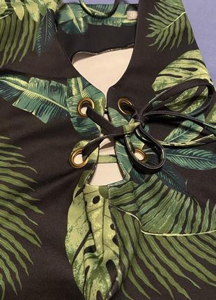 Трикотажний сарафан сукня рослинний принт asos2 фото