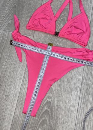 Розовый купальник с высокими стрингами oh polly.3 фото