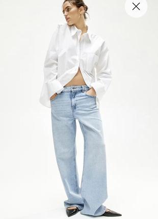 Джинсы прямые широкие h&m