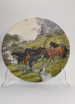 Декоративная тарелка "dartmoor ponies" 1990р