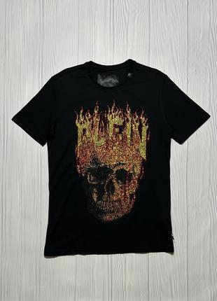 Philipp plein shining fiery skull футболка оригинал!
