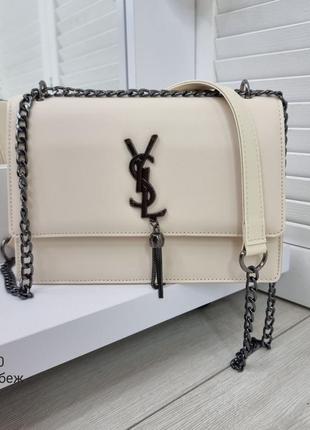 Женская качественная сумка, стильный клатч из эко кожи св.беж2 фото