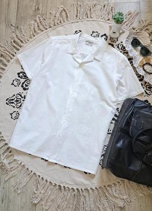 Брендовая стильная гафрированная белая рубашка f&amp;f🤍