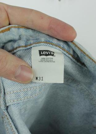 Вінтажні джинсові шорти levi's 550 orange tab denim shorts made in usa5 фото