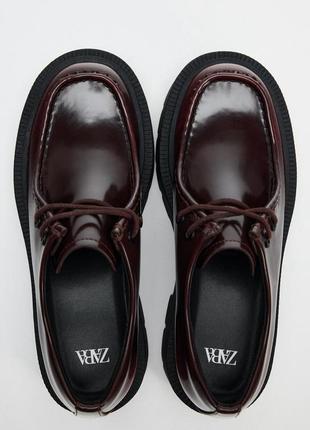 Бордовые туфли zara