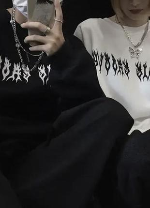 Лонгслив свитшот y2k кофта унисекс оверсайз