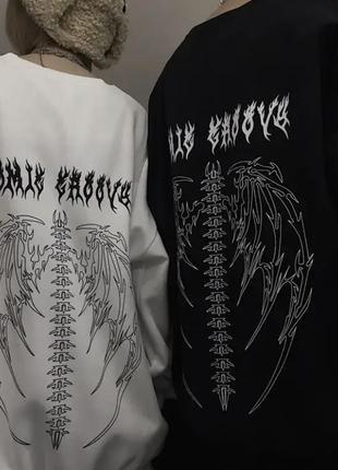 Лонгслив свитшот y2k кофта унисекс оверсайз