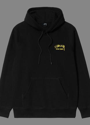 Черное худи стуху stussy meduza 2