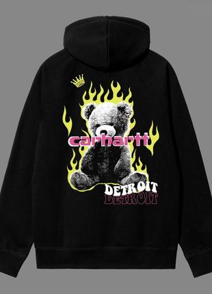 Черный худи кархарт carhartt detroit