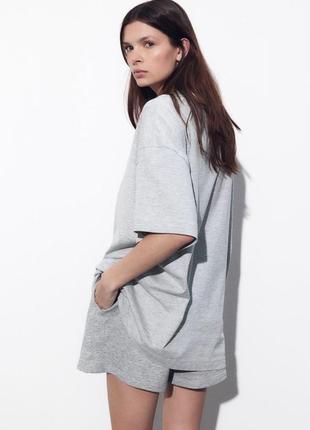 Футболка оверсайз серая 1137208031 h&m hm оригинал ✅ xxs xs s m l xl xxl 3xl 4xl