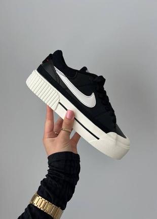Nike court legacy black женские кожаные