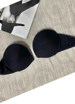 Wonderbra крутий чорний бюст без шлейок відомого якісного бренду