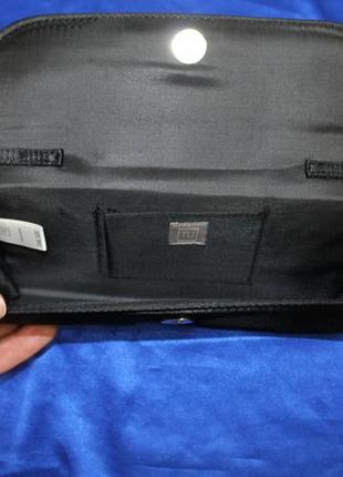 Сумочка клатч клатчик сумка кошелёк органайзер чёрный акссесуар на плечу кисть в руку под вечернее п5 фото
