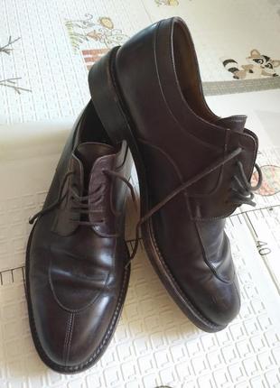 Итальянские кожаные туфли 43-44 г.3 фото