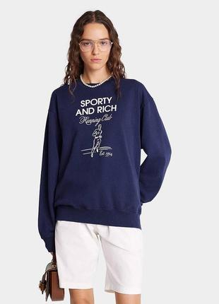 Свитшот sporty rich синий
