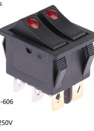 6-контактный kcd3-606 двойной переключатель с подсветкой кнопка
