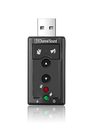 Внешняя usb звуковая карта для наушников с микрофоном