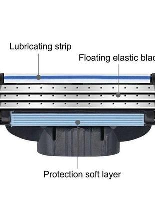 Кассеты для бритья к джилетт фьюжин gillette mach 3 лезвия лезо3 фото