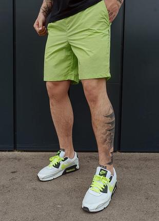 Пляжні салатові шорти staff light green basic