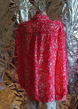 🔥 длинная шифоновая блузка красная 🔥4 фото