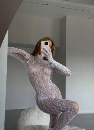 Сексуальный белый бодистокинг 18+😍 <unk> эротическое белье <unk> нижнее белье