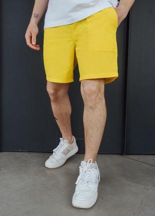 Пляжные шорты желтые однотонные staff lo yellow