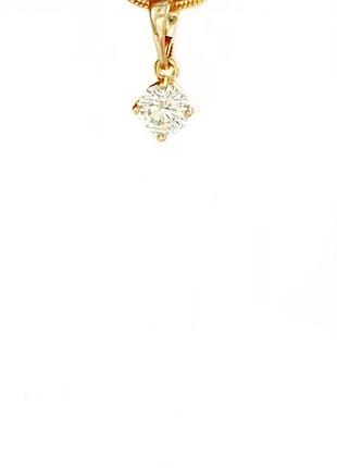 Позолоченный набор: позолоченная цепочка 50см, 55см, 60см и кулон, позолота