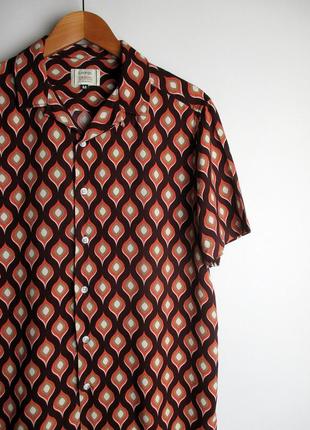 Шведка/рубашка george - viscose vintage patterns shirt3 фото