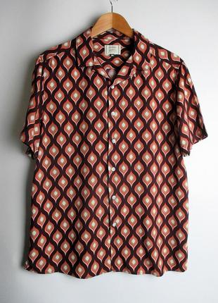 Шведка/рубашка george - viscose vintage patterns shirt5 фото