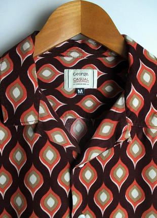 Шведка/рубашка george - viscose vintage patterns shirt4 фото