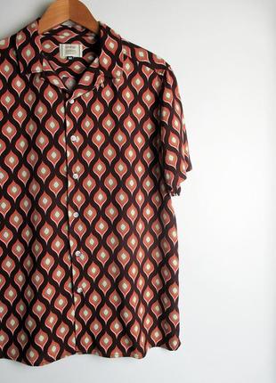 Шведка/рубашка george - viscose vintage patterns shirt7 фото
