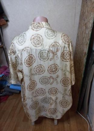 Винтажная шелковая рубашка 48 размер c&amp;a3 фото