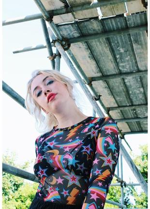 Кофточка лонгслив сеточка monki