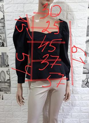 Zara блузка топ с объемными рукавами3 фото