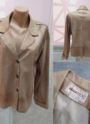 Винтажный кожаный пиджак жакет испания 
casadel piel since 1968 koç