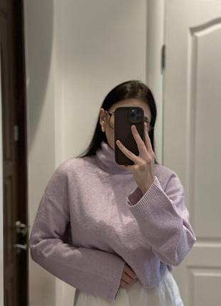 Укороченый свитер водолазка bershka 3