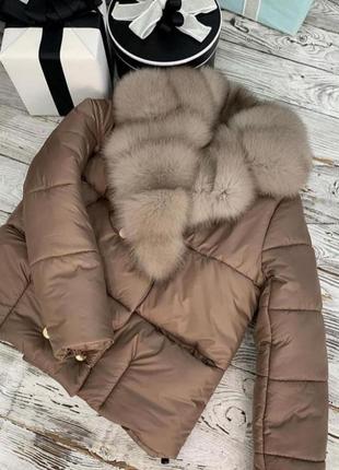 Куртка с мехом песца😍