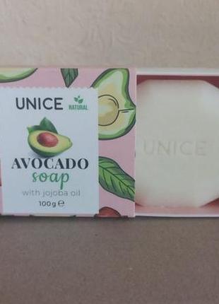 Натуральное мыло unice с авокадо и маслом жожоба, 100 г