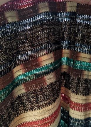 Юбка этно бохо стиль шерсть вязанная плетёная индеец хиппи полоска орнамент узор на резинке m l xl длинная макси винтажная в пол пышная8 фото