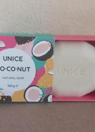 Натуральное мыло unice с кокосовым маслом, 100 г