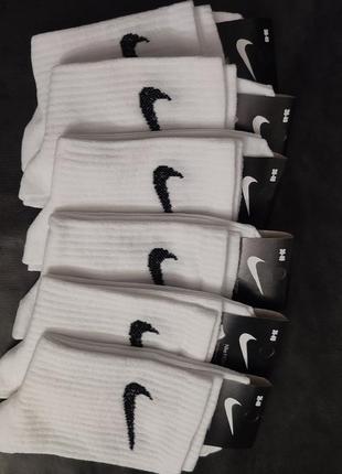 Чоловічі шкарпетки nike / жіночі шкарпетки/ високі білі шкарпетки/ спортивні шкарпетки /футбольні шкарпетки / білі шкарпетки/ баскетбольні панчохи6 фото