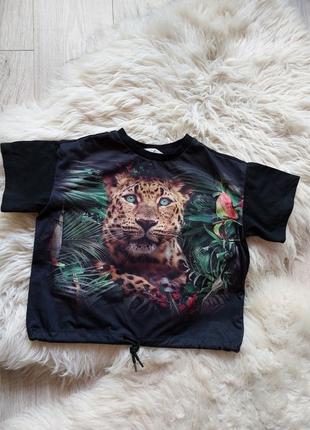 💚🦁❤️ суперська футболка з леопардом