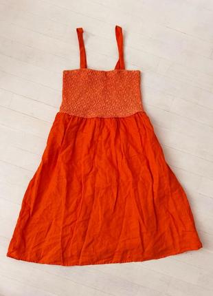 Помаранчевий сарафан benetton