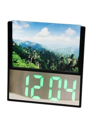 Годинники настільний з підсвіткою ds-6608, настільний електронний годинник ai-726 з підсвічуванням