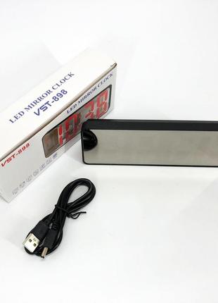 Годинники електронні що світяться vst-898-5, годинник світлодіодний ec-300 настільний гарний