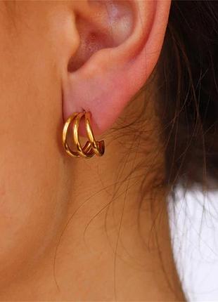 Серёжки позолота