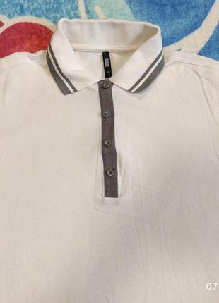 Белая, стильная, летняя футболка,поло для мальчика 11-12 г.2 фото